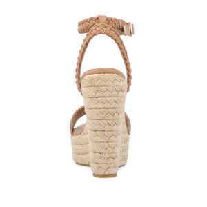 ANDIAH ESPADRILLE WEDGE HEELED SANDALS - Nude