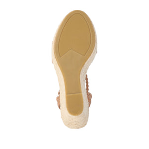 ANDIAH ESPADRILLE WEDGE HEELED SANDALS - Nude