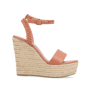 ANDIAH ESPADRILLE WEDGE HEELED SANDALS - Rosewood