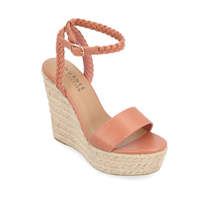 ANDIAH ESPADRILLE WEDGE HEELED SANDALS - Rosewood