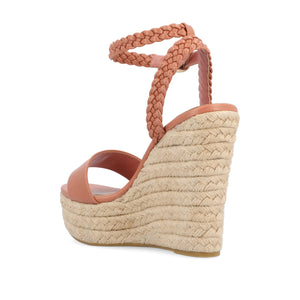 ANDIAH ESPADRILLE WEDGE HEELED SANDALS - Rosewood