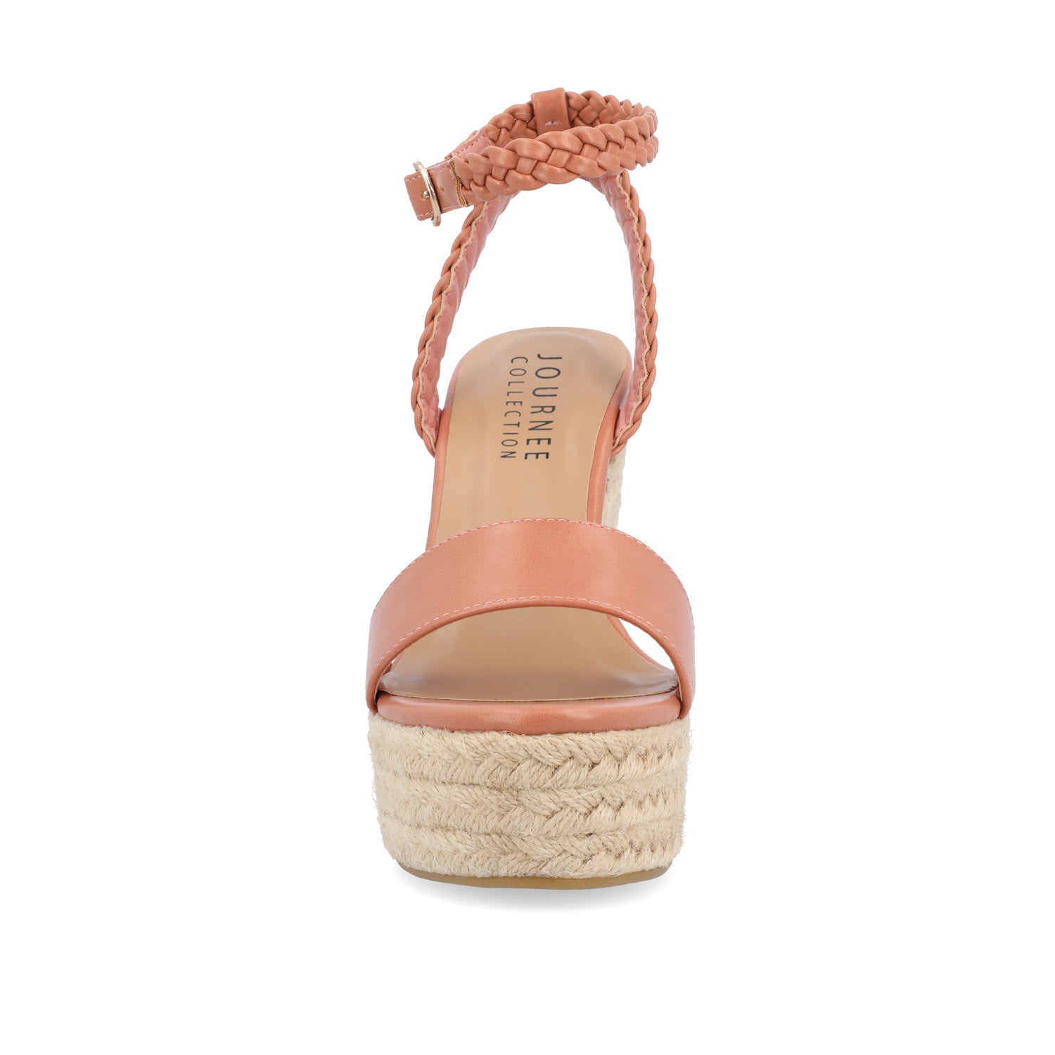 ANDIAH ESPADRILLE WEDGE HEELED SANDALS - Rosewood