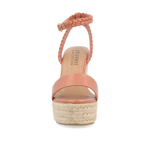 ANDIAH ESPADRILLE WEDGE HEELED SANDALS - Rosewood