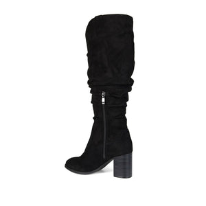 ANEIL KNEE-HIGH BOOTS IN FAUX SUEDE - Black Faux Suede