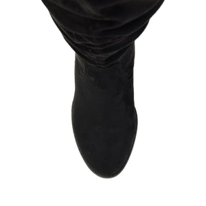 ANEIL KNEE-HIGH BOOTS IN FAUX SUEDE - Black Faux Suede