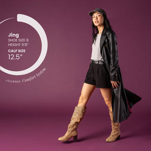 ANEIL KNEE-HIGH BOOTS IN FAUX SUEDE - Leopard Faux Suede 2