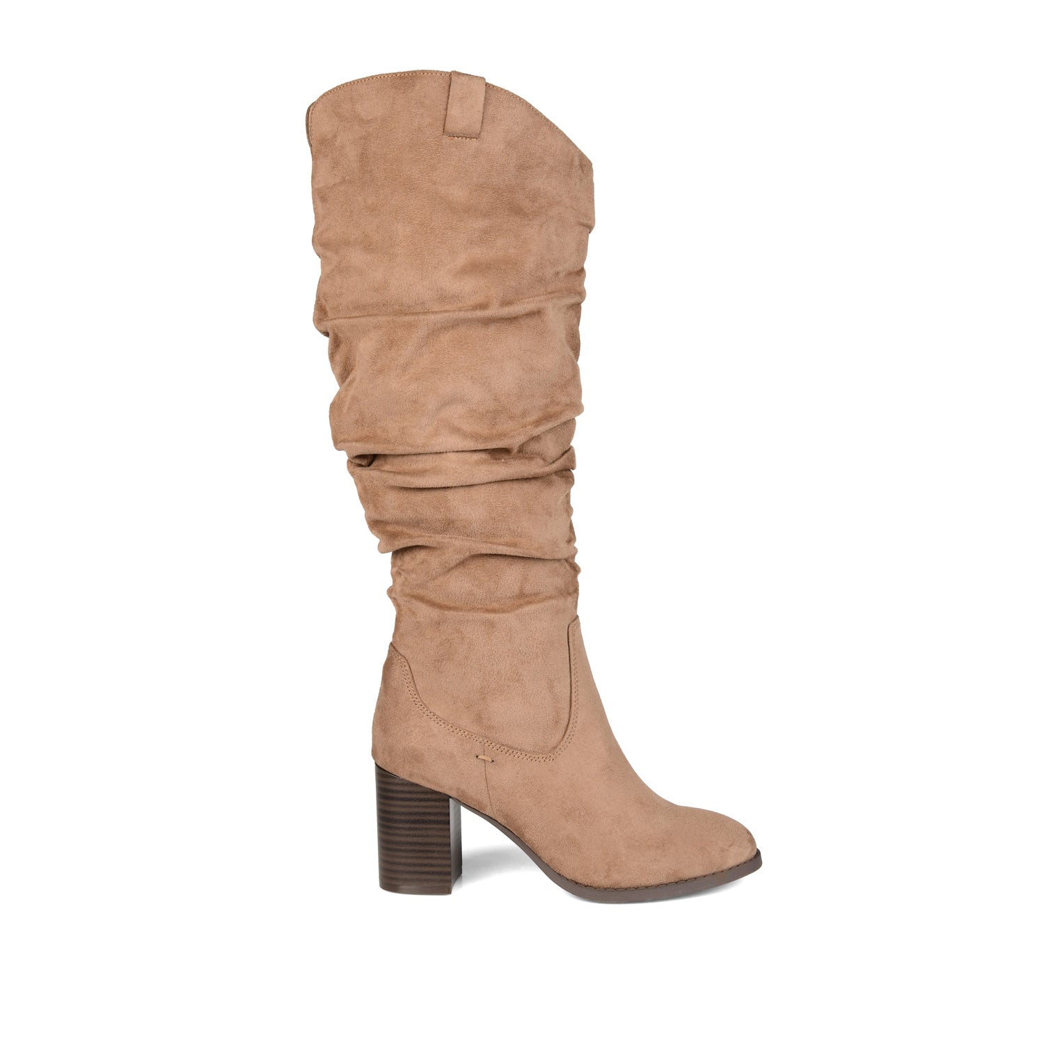 ANEIL KNEE HIGH BOOTS IN WIDE WIDTH & CALF - Taupe Suede