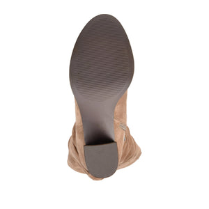 ANEIL KNEE HIGH BOOTS IN WIDE WIDTH & CALF - Taupe Suede