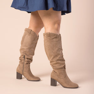 ANEIL KNEE-HIGH BOOTS IN FAUX SUEDE