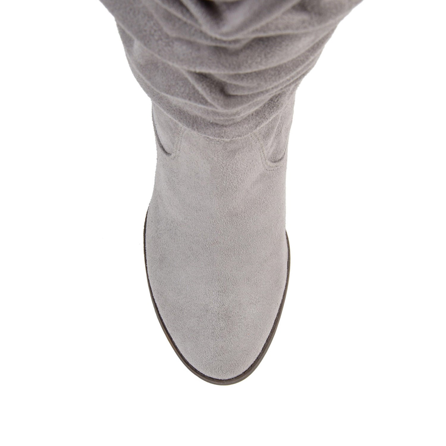 ANEIL BOOTS IN WIDE WIDTH (FOOTBED) - Grey Faux Suede