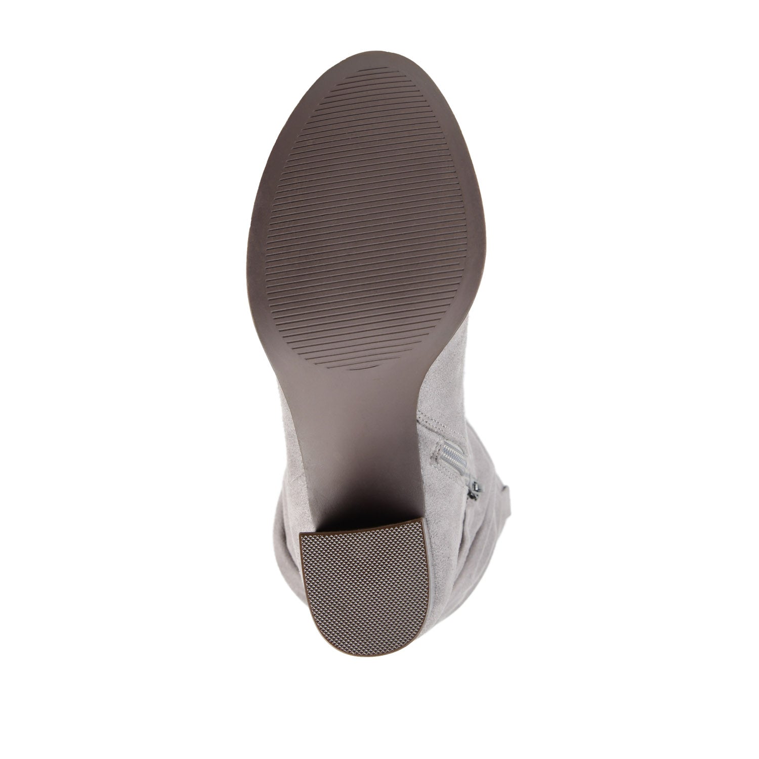 ANEIL BOOTS IN WIDE WIDTH (FOOTBED) - Grey Faux Suede