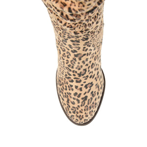 ANEIL KNEE HIGH BOOTS IN WIDE CALF - Leopard Faux Suede 2