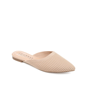 ANIEE MULE FLATS IN BASIC KNIT FABRIC - Off White