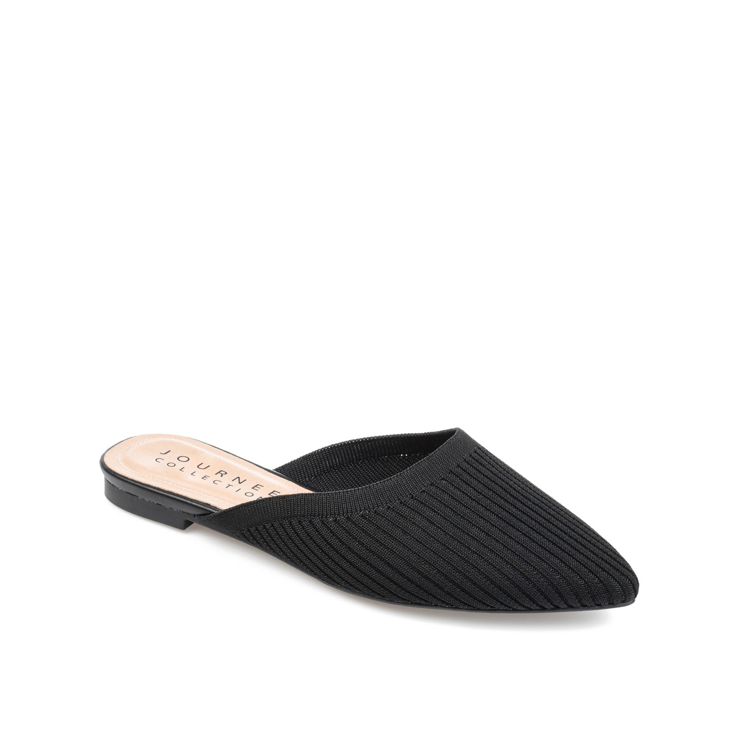 ANIEE BASIC KNIT FABRIC FLATS IN WIDE - Black