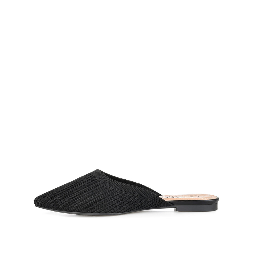 ANIEE MULE FLATS IN STATEMENT KNIT FABRIC