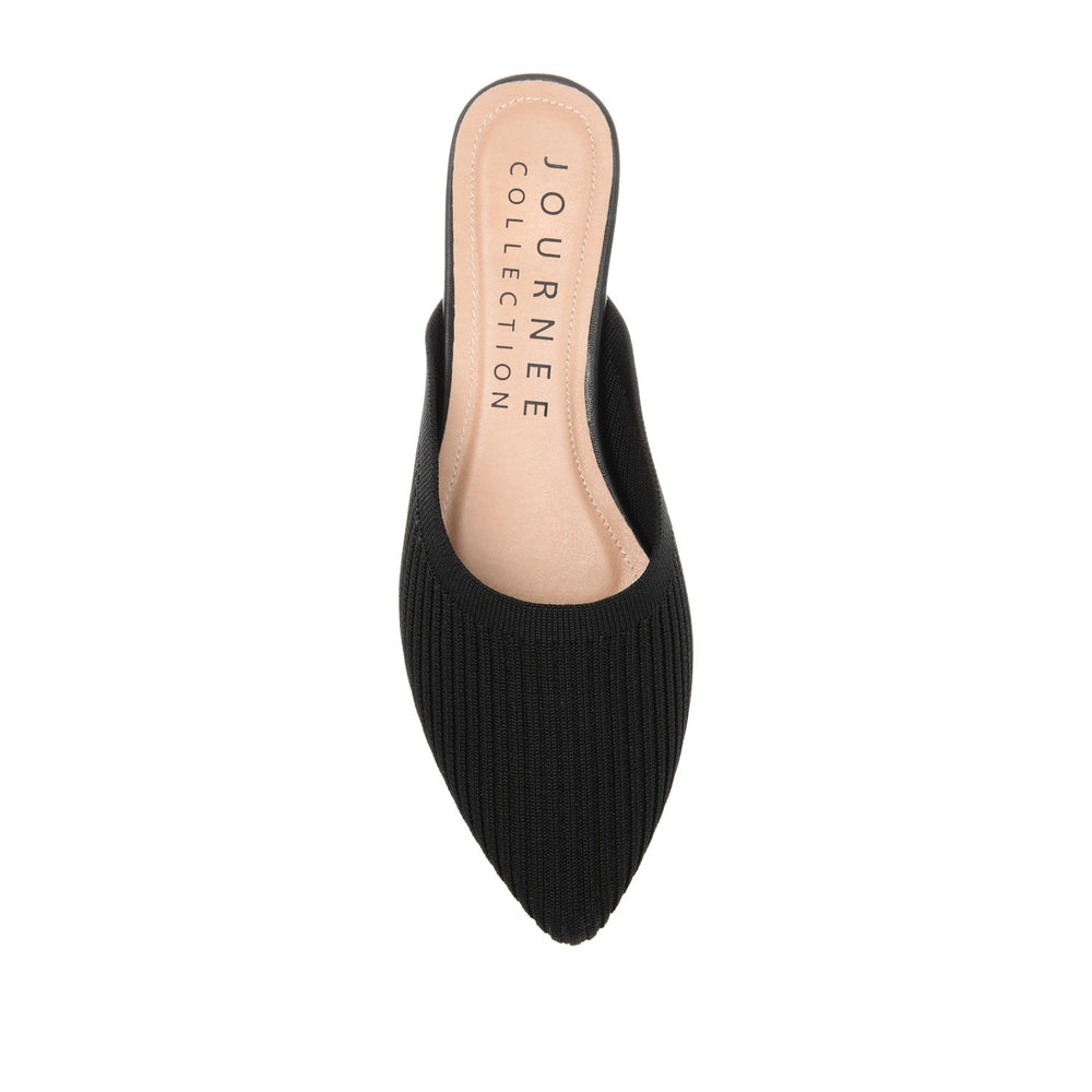 ANIEE MULE FLATS IN STATEMENT KNIT FABRIC