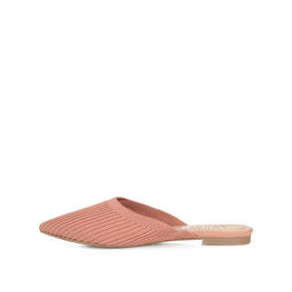 ANIEE STATEMENT KNIT FABRIC MULE FLATS IN WIDE