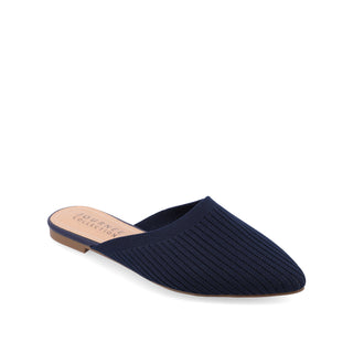 ANIEE MULE FLATS IN BASIC KNIT FABRIC