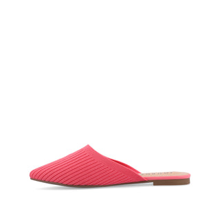 ANIEE STATEMENT KNIT FABRIC MULE FLATS IN WIDE