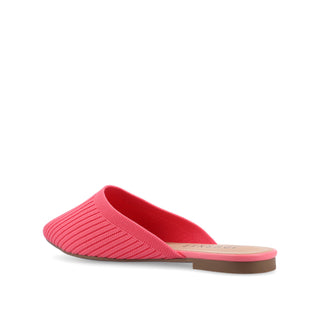 ANIEE STATEMENT KNIT FABRIC MULE FLATS IN WIDE