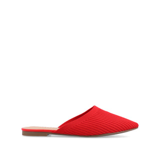 ANIEE STATEMENT KNIT FABRIC MULE FLATS IN WIDE