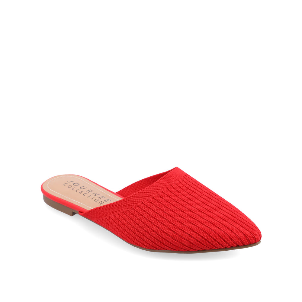 ANIEE MULE FLATS IN STATEMENT KNIT FABRIC