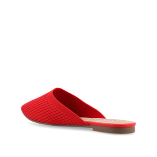 ANIEE STATEMENT KNIT FABRIC MULE FLATS IN WIDE