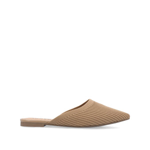 ANIEE BASIC KNIT FABRIC FLATS IN WIDE - Tan