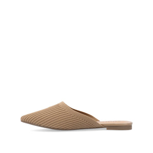 ANIEE BASIC KNIT FABRIC FLATS IN WIDE - Tan