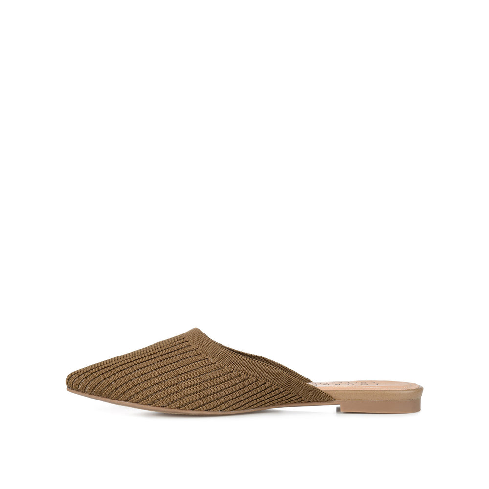 ANIEE MULE FLATS IN STATEMENT KNIT FABRIC