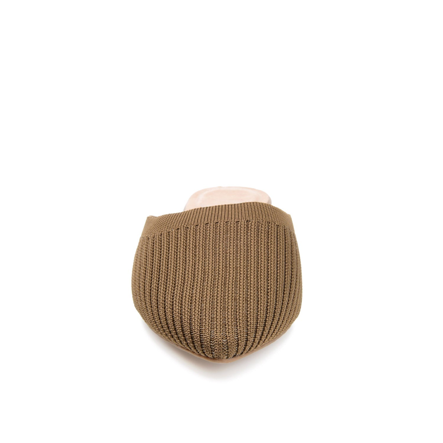ANIEE MULE FLATS IN BASIC KNIT FABRIC - Taupe