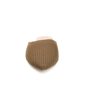 ANIEE MULE FLATS IN BASIC KNIT FABRIC - Taupe
