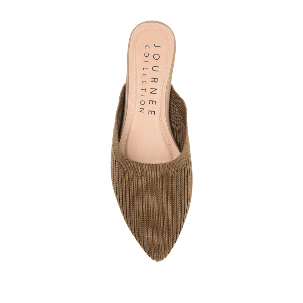 ANIEE MULE FLATS IN STATEMENT KNIT FABRIC