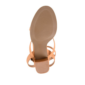 ANIKAH STRAPPY SANDALS IN VEGAN LEATHER - Tan