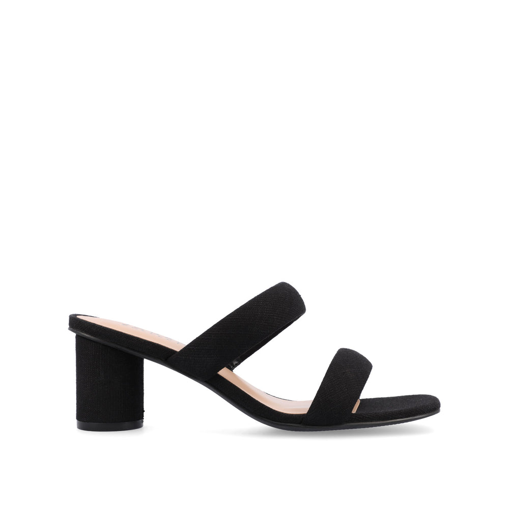 ANIKO BLOCK HEEL MULES IN FABRIC