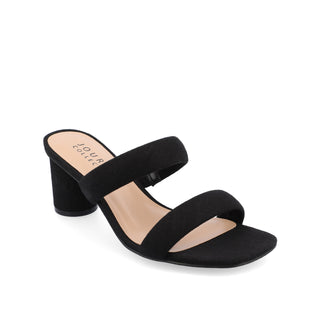 ANIKO BLOCK HEEL MULES IN FABRIC