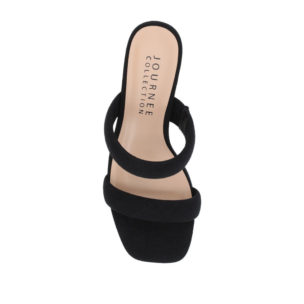 ANIKO BLOCK HEEL MULES IN FABRIC