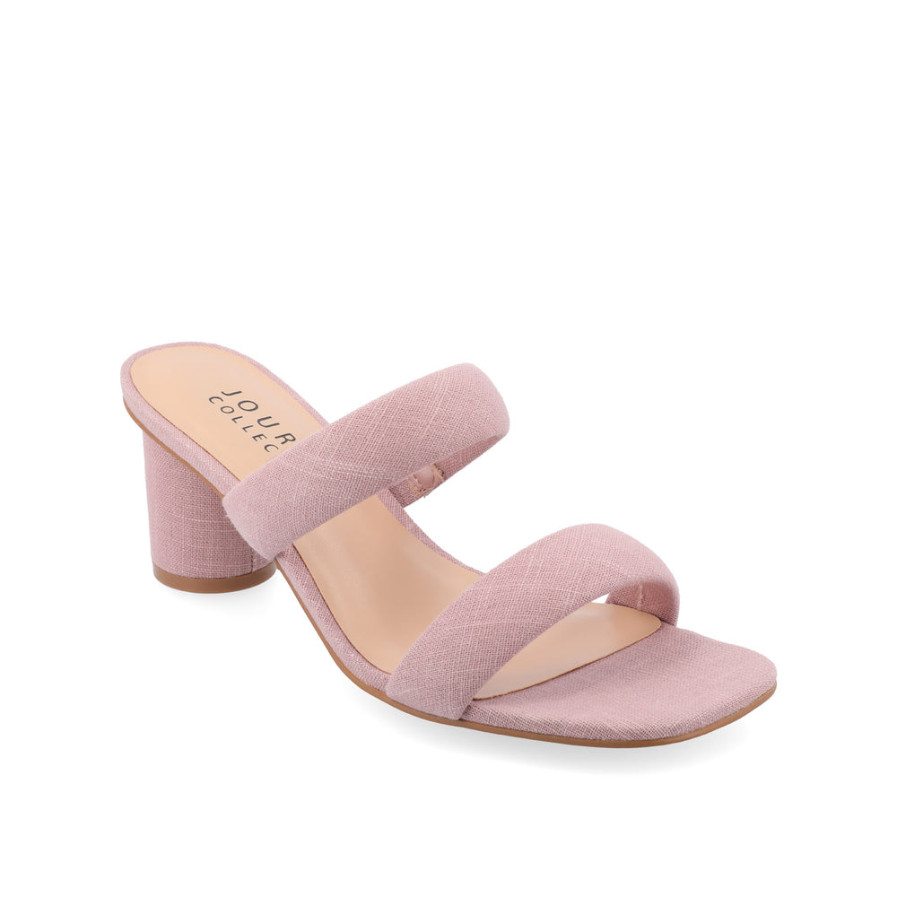 ANIKO BLOCK HEEL MULES IN FABRIC