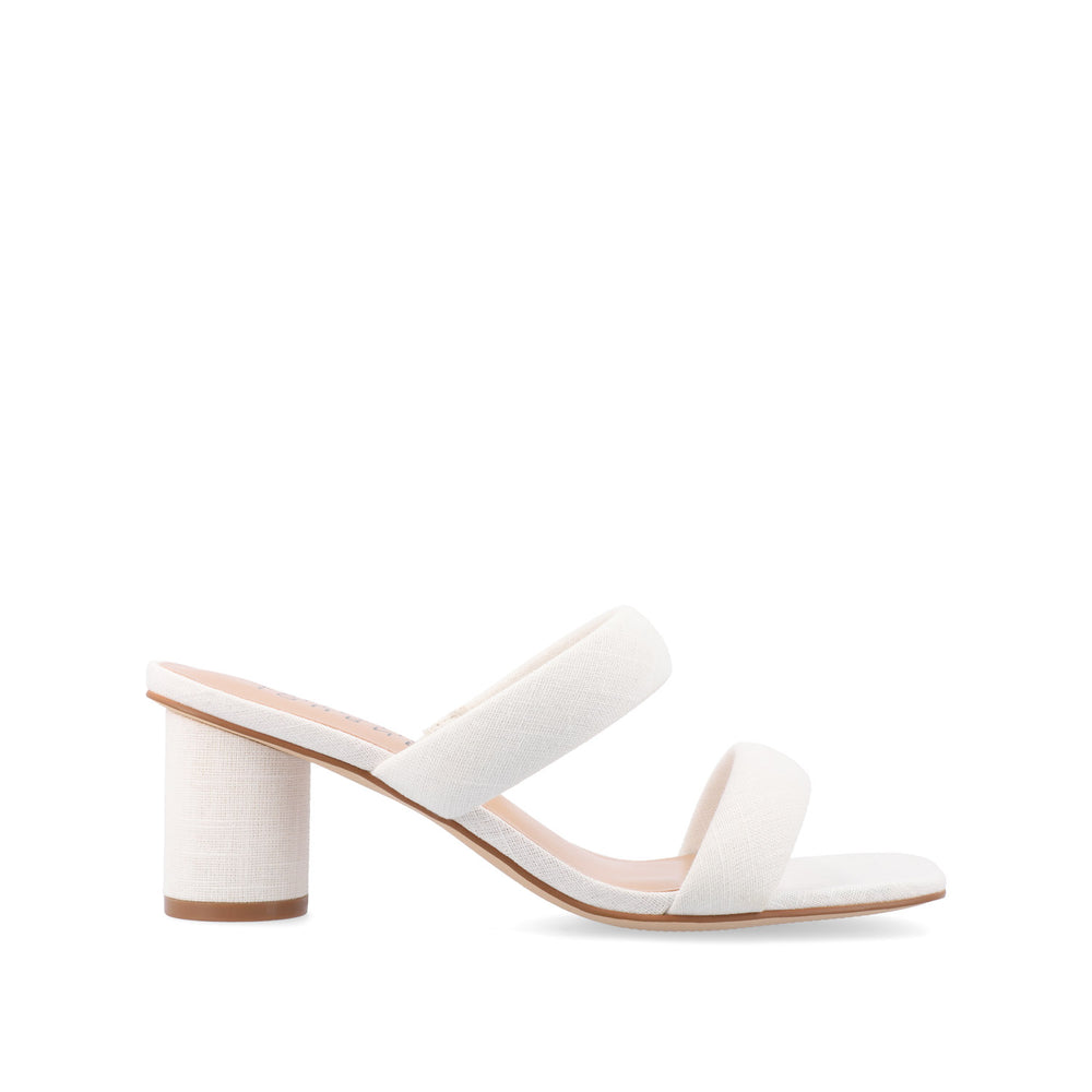 ANIKO BLOCK HEEL MULES IN FABRIC