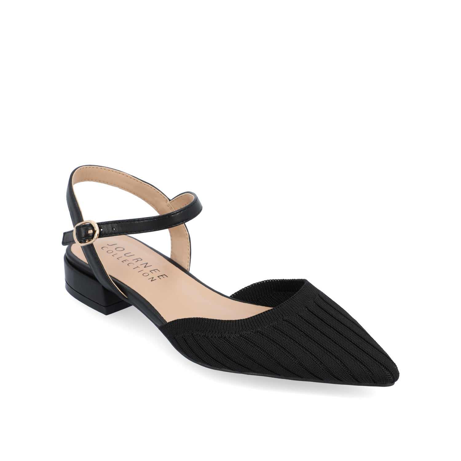 ANSLEY KNIT FABRIC FLATS IN WIDE - Black