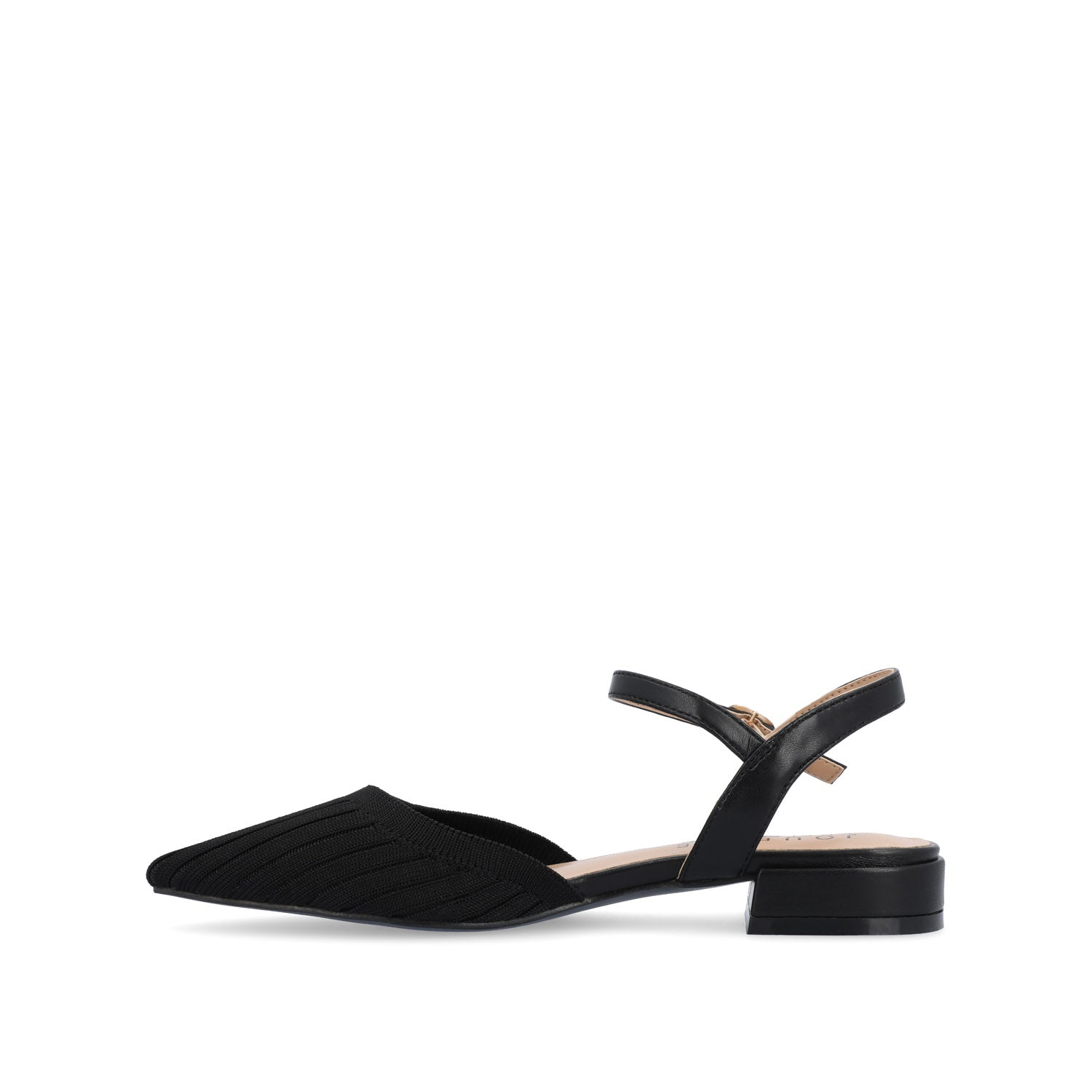 ANSLEY KNIT FABRIC FLATS IN WIDE - Black