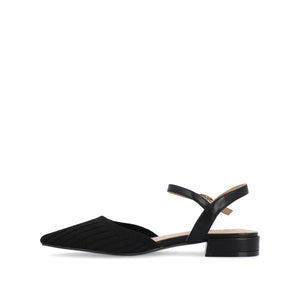 ANSLEY KNIT FABRIC FLATS IN WIDE - Black