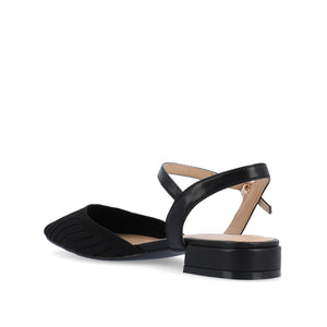 ANSLEY KNIT FABRIC FLATS IN WIDE - Black