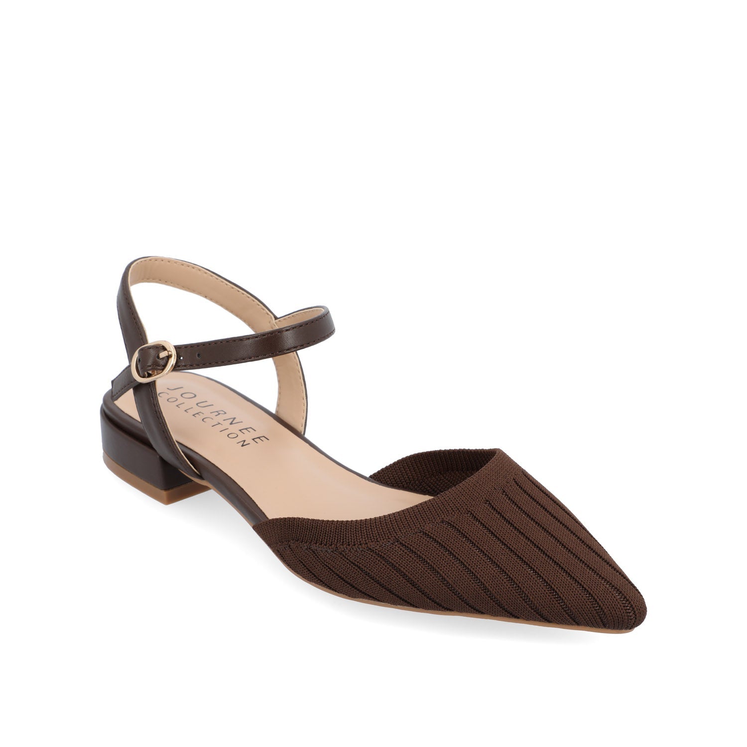 ANSLEY KNIT FABRIC FLATS IN WIDE - Brown