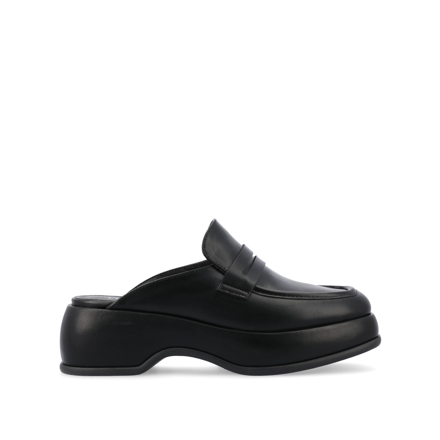 ANTONINA MULED FLATS IN FAUX LEATHER