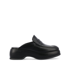 ANTONINA MULED FLATS IN FAUX LEATHER