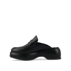 ANTONINA MULED FLATS IN FAUX LEATHER