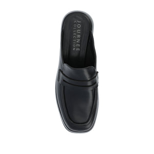 ANTONINA MULED FLATS IN FAUX LEATHER