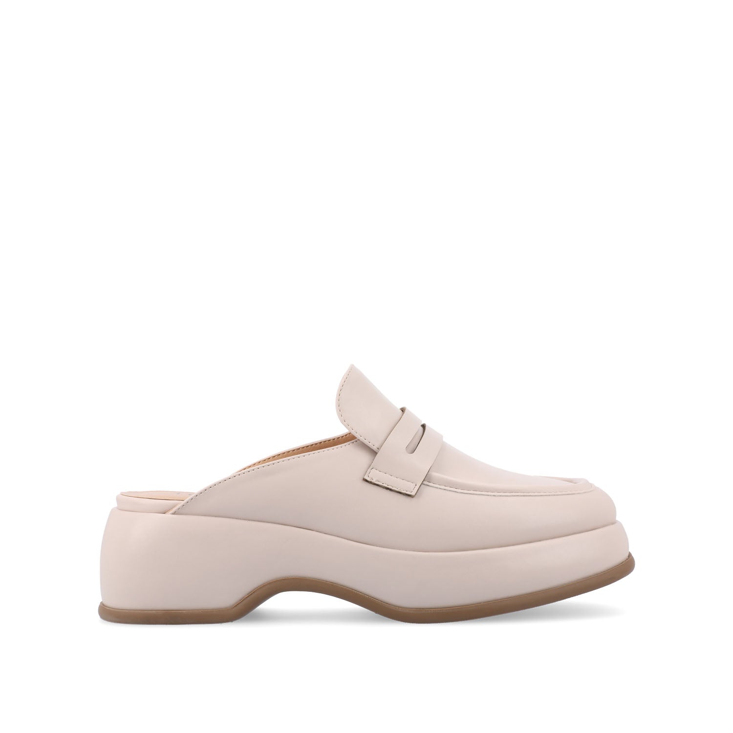 ANTONINA MULED FLATS IN FAUX LEATHER