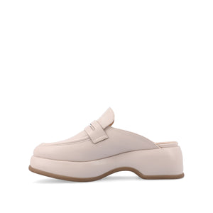 ANTONINA MULED FLATS IN FAUX LEATHER